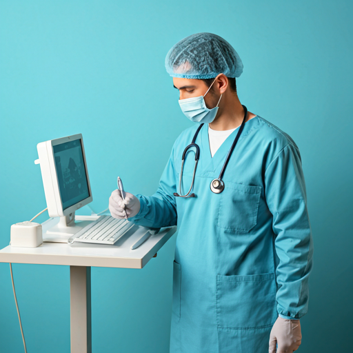 Vet at work